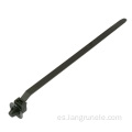 Corra de cable automotriz negro y gris con punta de flecha de 1 pieza